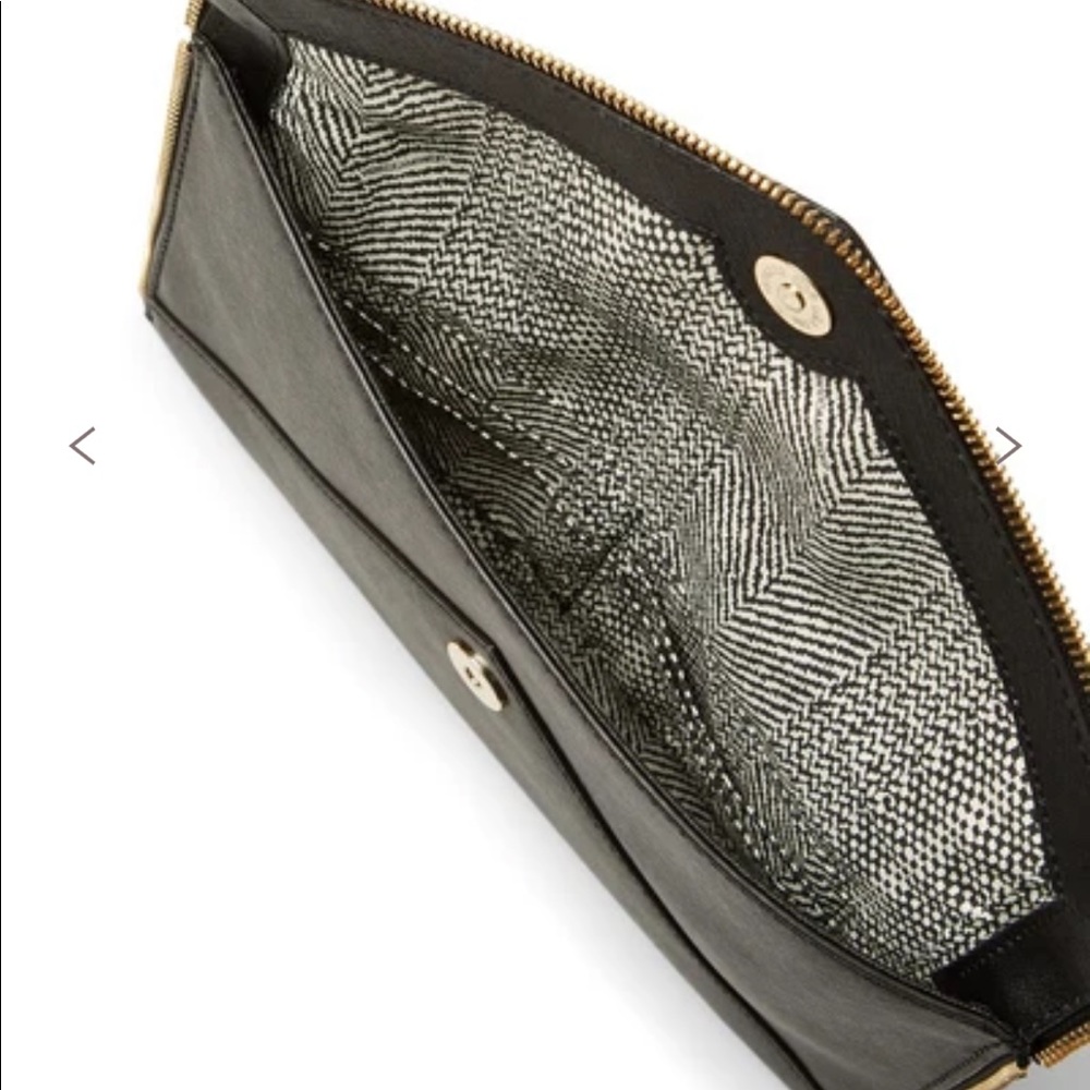 NWT Rebecca Minkoff Black Leo Clutch - Picture 2 of 4
